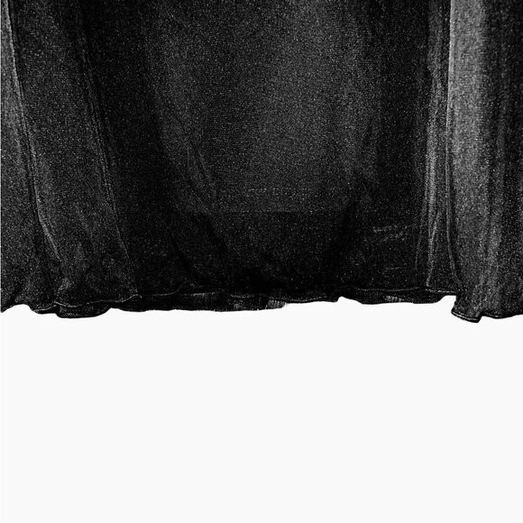 WOMENS MAXI BLACK SKIRT WITH SHEER OVERLAY BY WOMAN WITHIN, 1X - Picture 6 of 7